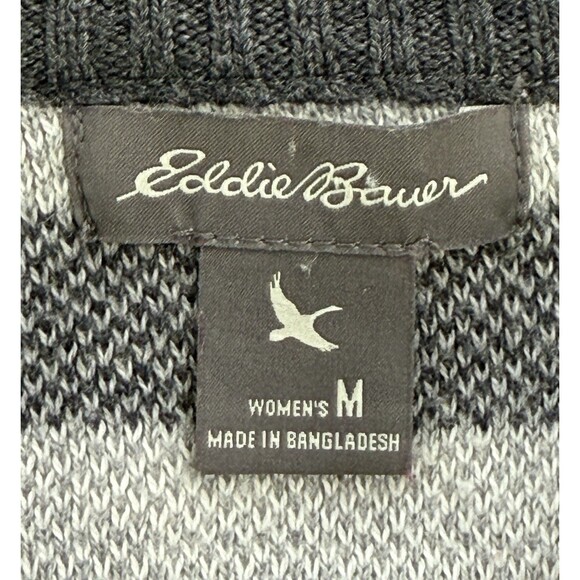 Eddie Bauer Women's Nordic Fair Isle Half Zip Sweater Scandinavian Ski Lodge Med - Picture 5 of 8